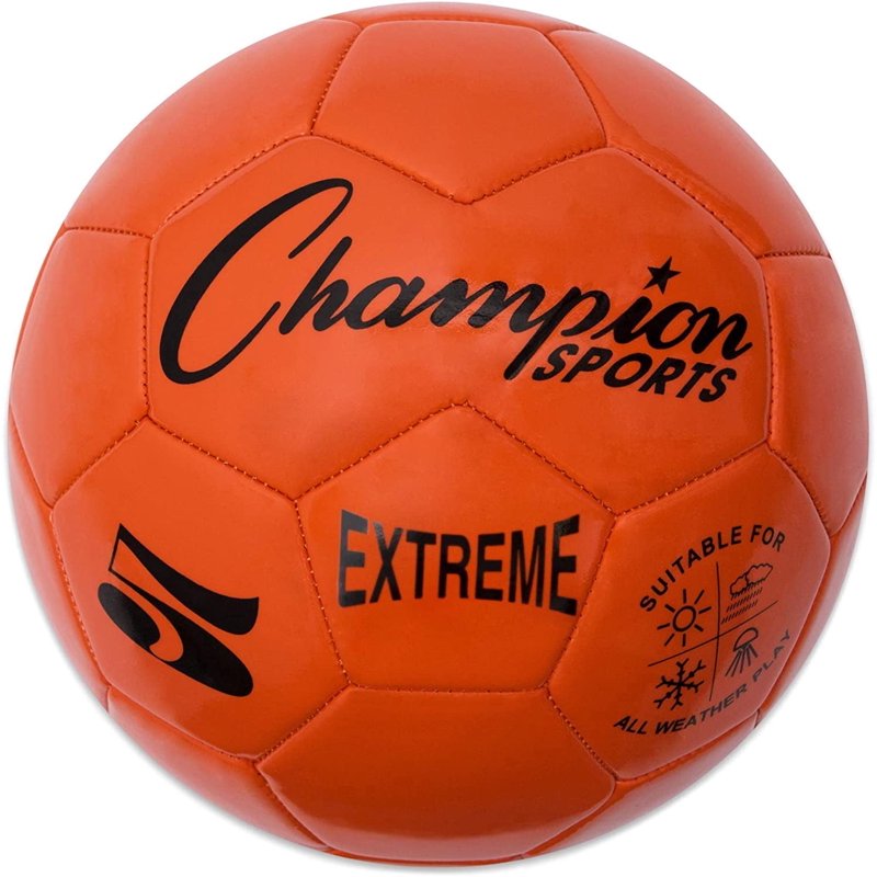 Champion Sports Extreme Series Soccer Ball Size 5 – Orange, Official Match Ball