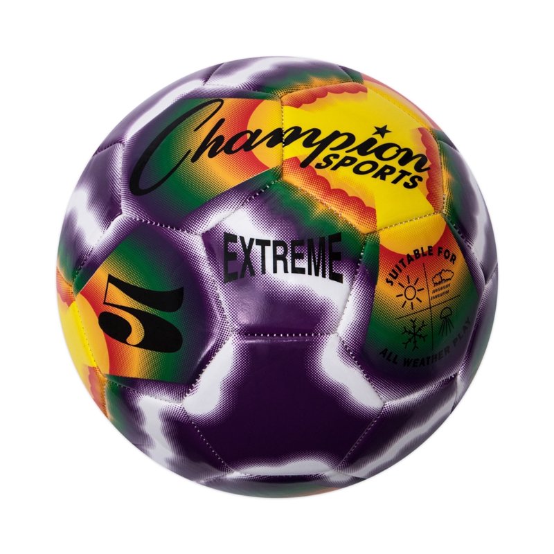 Champion Sports Extreme Stitched Soccer Ball – Size 5, Tie-Dye