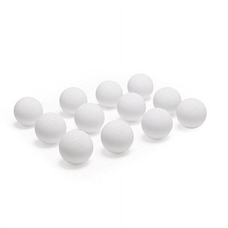 Official Size Rubber Lacrosse Balls - 12 Pack White, High Performance