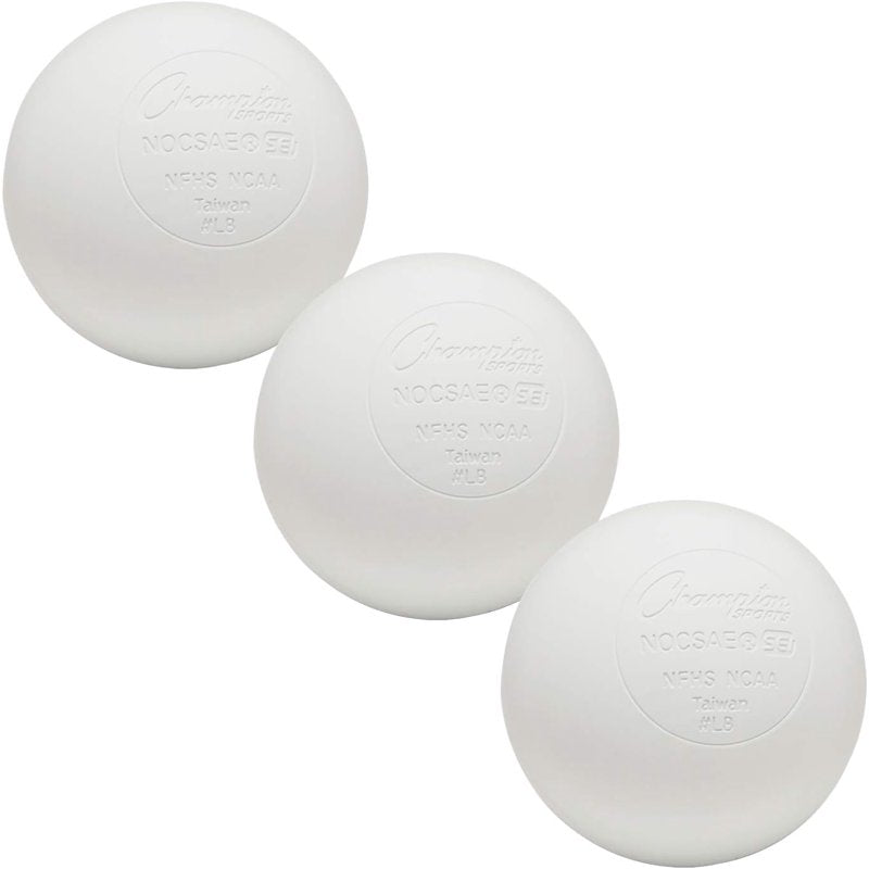 Official Size Lacrosse Balls Set - Certified for NCAA & NFHS Play - 3 Pack, 6 Pack, 12 Pack