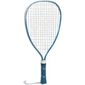 Oversized Racquetball Racket with Aluminum Frame and Leather Grip