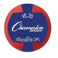 Rhino Skin Soft Fabric Volleyball for Beginners - Red & Blue, 8.25 Inch