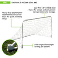 Champion Sports Easy Fold 6' x 3' Soccer Goal
