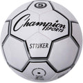 Champion Sports Striker Soccer Ball Size 5 - Black/White PU Cover, 32 Panels