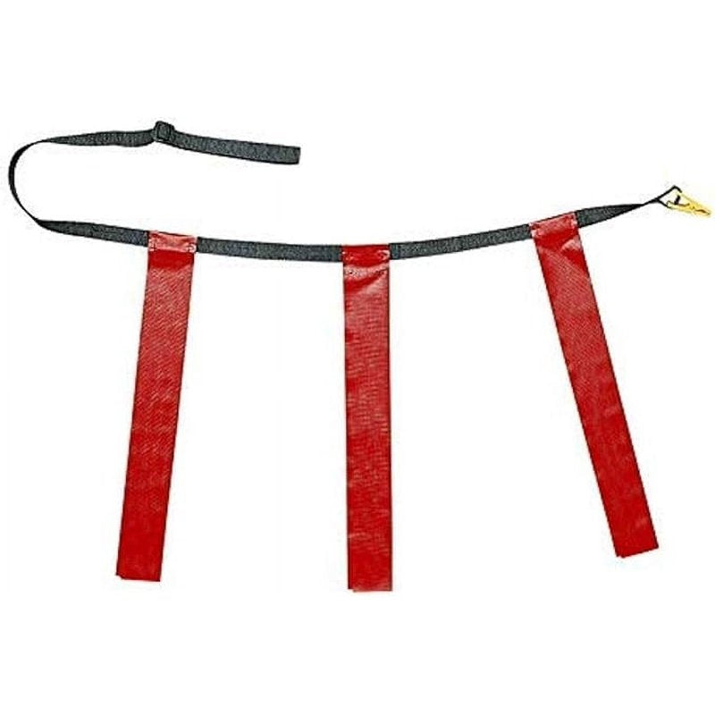 Youth Flag Football Belt Set with Quick-Release Clips - Red Flags, 25-31 Inches