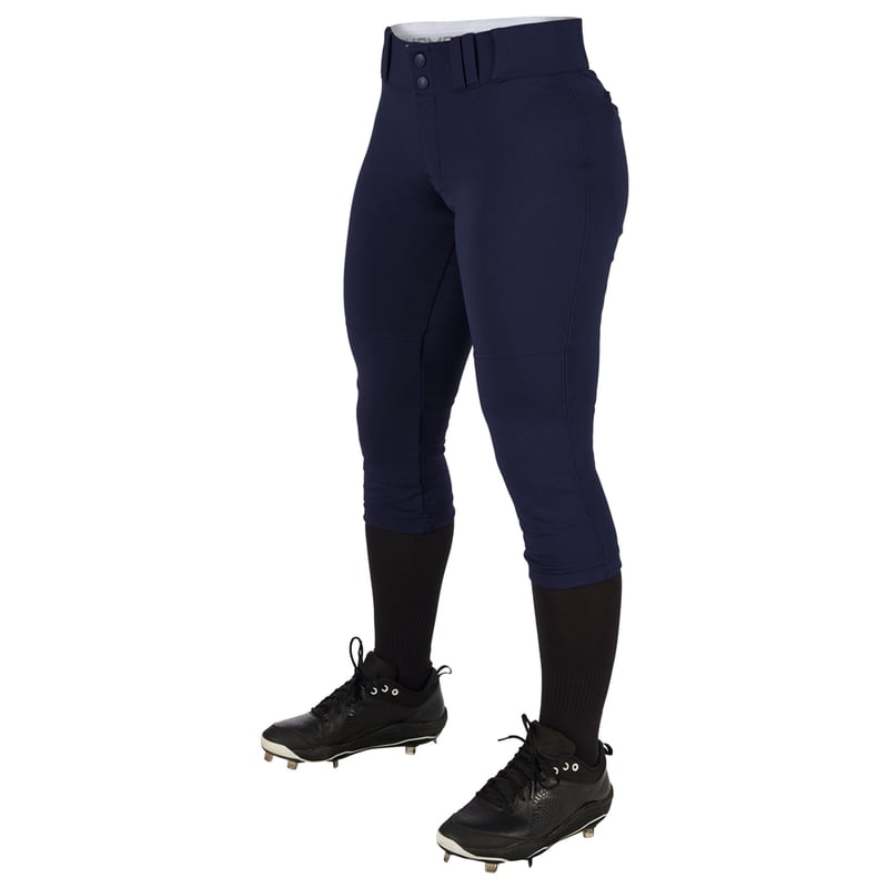 Girls Baseball Softball Pants with Reinforced Knees and Elastic Leg Openings