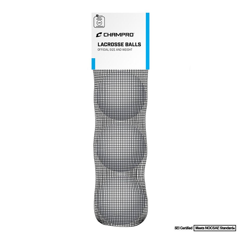 3 Pack Lacrosse Balls - White, NOCSAE Certified for Tournament & Training