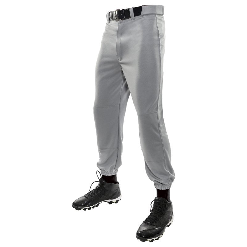 Baseball Pants Men's Grey Polyester Classic Ankle Length with Reinforced Knees