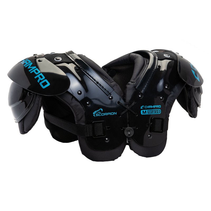 Youth Football Shoulder Pads with Impact Dispersal and Adjustable Straps