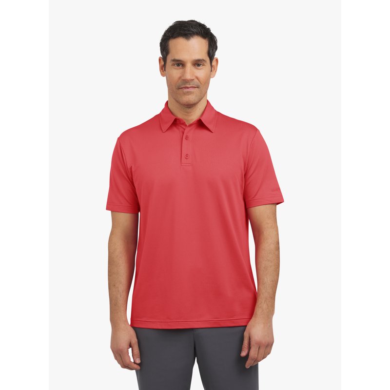 Men's Performance Golf Polo Shirt - Moisture-Wicking Knit Mesh