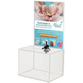 Acrylic Donation Box with Lock & Keys for Fundraisers & Events - Large Display Area
