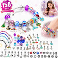 Kids Jewelry Making Kit with Charms, Pendants & Chains – Unicorn & Rainbow Set for Girls 5-12
