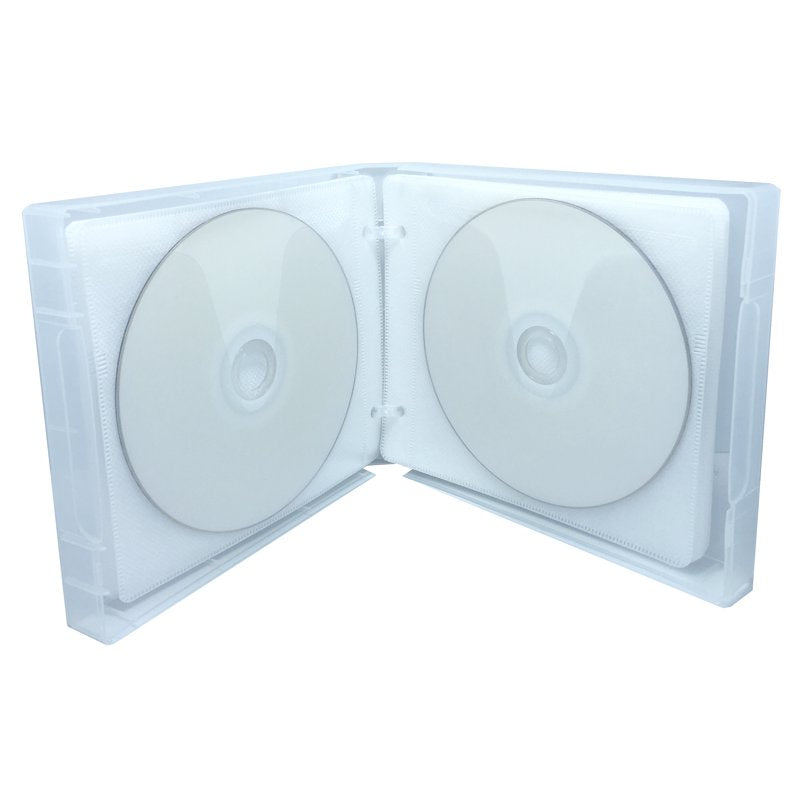 Clear 24 Discs CD/DVD Wallet Sleeve Case Organizer - Polypropylene Storage