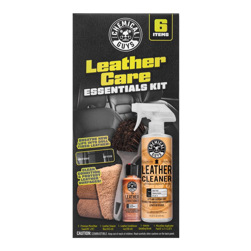 Leather Care Kit for Cleaning & Conditioning Leather Goods - Includes Cleaner, Conditioner & Tools