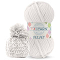 Chenille Yarn for Crocheting - 100g Super Bulky Plush Velvet Yarn for Baby Blankets & Amigurumi