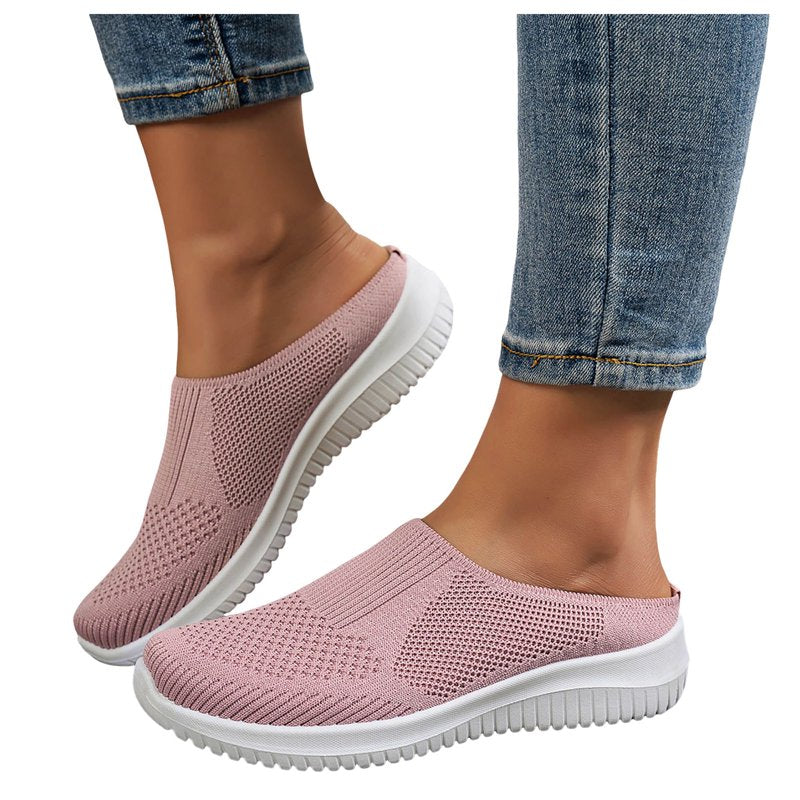 Lightweight Open-Back Slip-On Mules for Women - Breathable and Comfortable