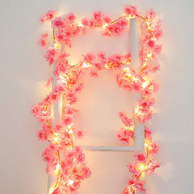 Cherry Blossom Vine String Lights - Copper Wire Fairy Lights for Indoor & Outdoor Decoration