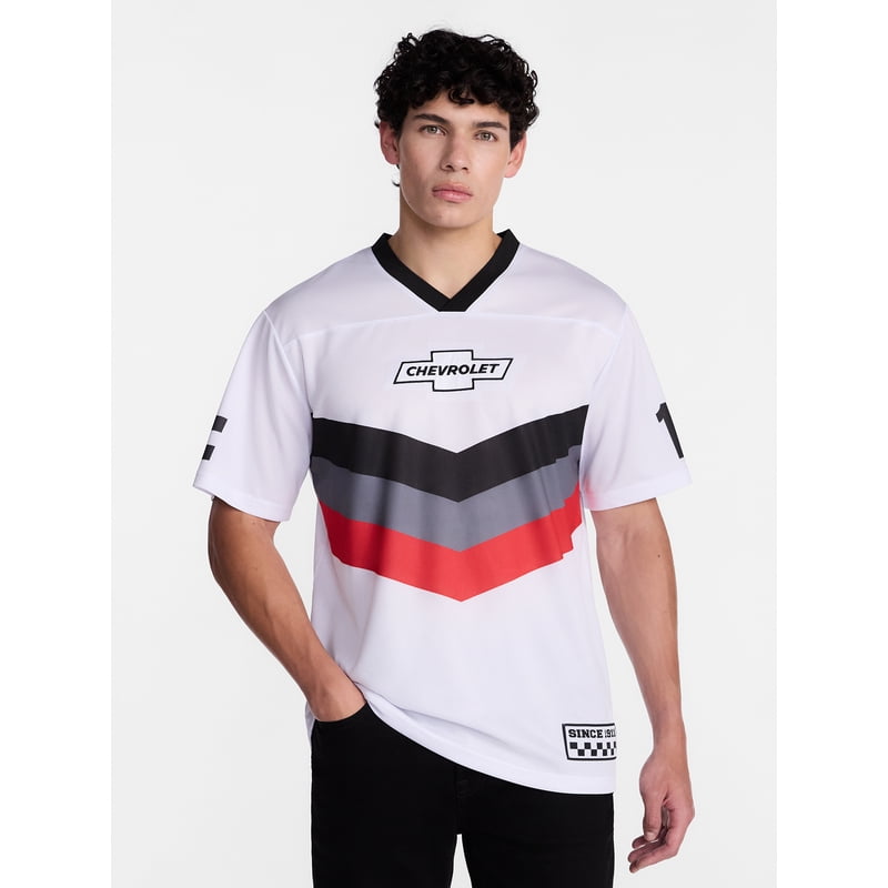 Chevrolet Graphic Mesh Soccer Jersey - Men’s White 4XL