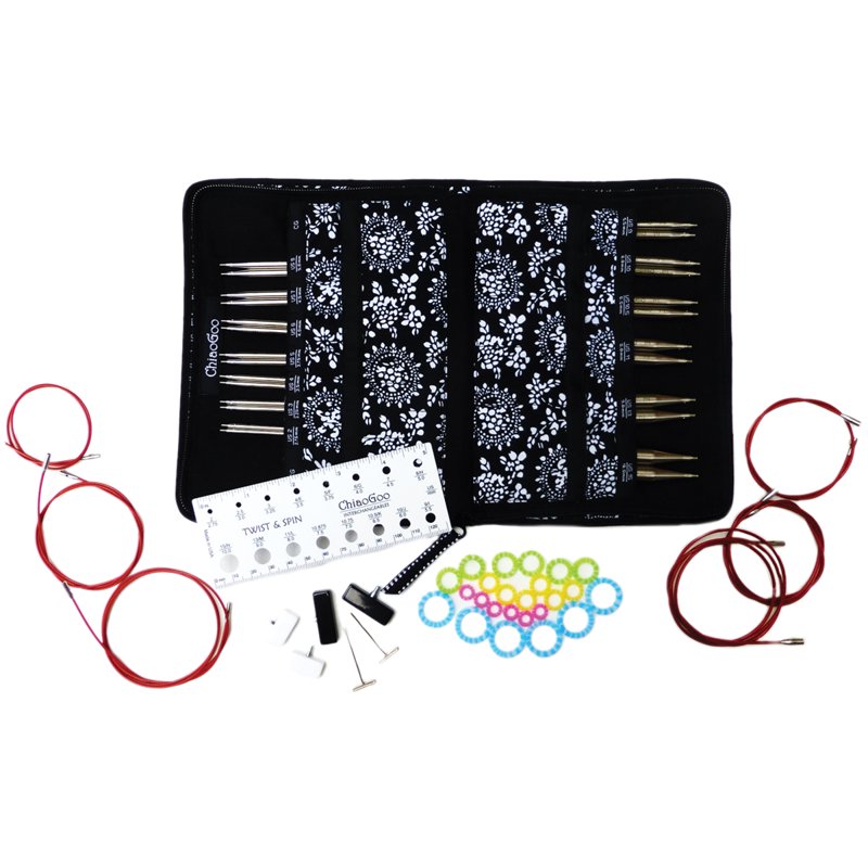 Knitting Needle Set with 13 Tips and Cables - Complete 5 Inch Interchangeable