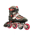Kids Adjustable Inline Skates - Red, Black & Gray, Size 5-8
