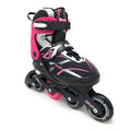 Adjustable Girls Inline Skates - Black Pink Silver, Multi-Size Fit