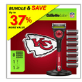 Gillette Labs Chiefs Gameday Razor Bundle with Blade Refills & Magnetic Stand