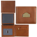 Full Grain Leather RFID Blocking Wallet for Men with Bible Verse - Saddle Tan