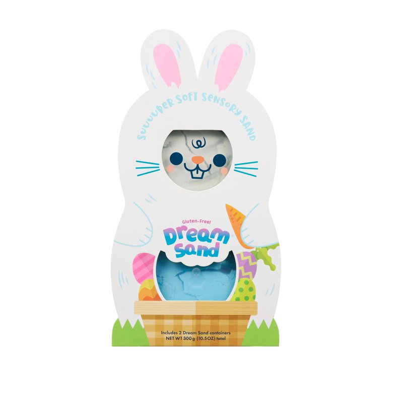 Sensory Sand Set for Children Ages 3+ - Soft, Squishy, No Dry Out Bunny 2-Pack