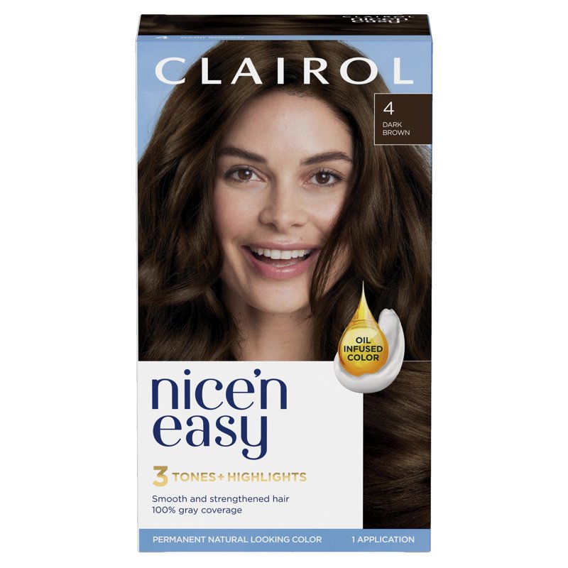Permanent Hair Color Cream - Dark Brown - Long Lasting, Natural Look