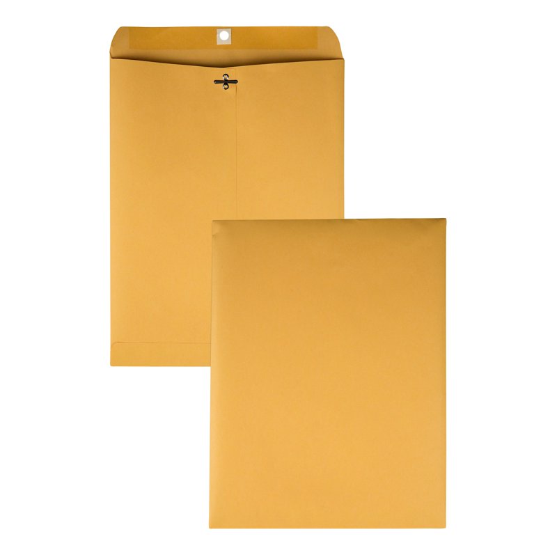 Clasp Envelopes with Dispenser - 10x13 Kraft Paper Storage Mailers, 250 Pack