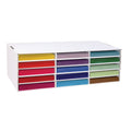 15-Compartment Paper Sorter Organizer for Classroom & Office, White