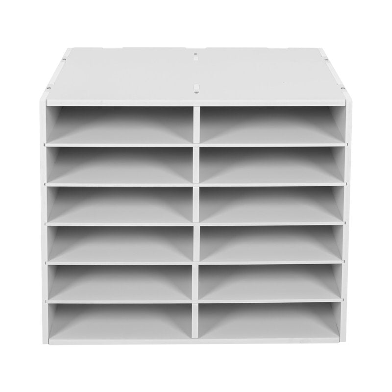 Classroom Mailbox Organizer 12 Slots PVC Literature Storage with Load Capacity