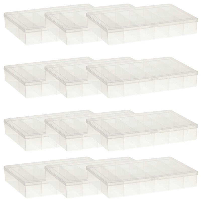 Bead Organizer 17 Compartment Storage Box Bulk 12 Pack for Beads Nuts Bolts Tacks