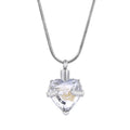 Heart Cremation Necklace for Ashes - Memorial Pendant with Free Fill Kit