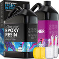 Clear Pour Epoxy Resin Kit - 1 Gallon, 2 Pieces Clear Adhesive for Tables & Countertops