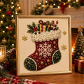 Christmas Diamond Art Kits for Adults & Kids Seasonal Wall Decor DIY Craft Set