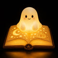 Ghost Book Night Light - Halloween Desk Lamp, Cute Ghost Lamp for Home Office & Bedroom, Variation #5 Ghost Book