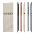 Retractable Gel Pens Set - Multi-Color Barrels, Smooth Quick-Dry Ink, 5 Pack