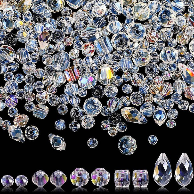 Glass Beads Assorted Jewelry Making Beads - 1300 Pieces