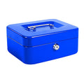 Portable Metal Cash Box with Key Lock and 2 Security Keys - Sturdy Lockable Safe