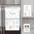 Dry Erase Calendar Set with Weekly Planner and Whiteboard for Fridge Wall or Cabinets