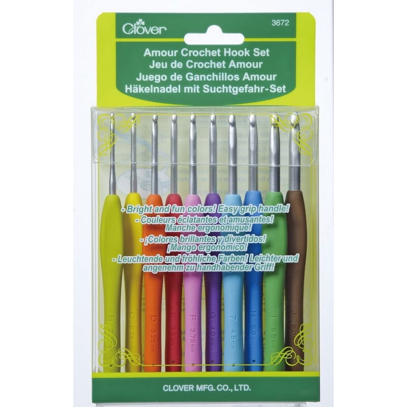 Crochet Hook Set with Soft Grip and Yarn Needle - 10 Pieces