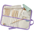 Bamboo Crochet Hook Set with Interchangeable Sizes and Cord Stoppers - 9 Piece