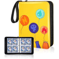 Waterproof Trading Card Binder Case with Zipper & 50 Removable Sleeves — Holds Up to 400 Cards, Portable Sports Storage Album
