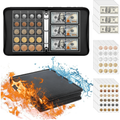 Fireproof Coin Collection Book with 300 Pockets & Currency Sleeves - Storage Case for Coins & Bills