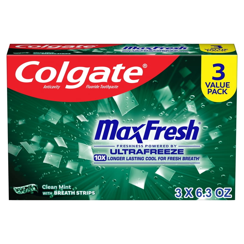 Colgate Max Fresh Clean Mint Toothpaste 3 Pack 6.3 oz - Variation 3