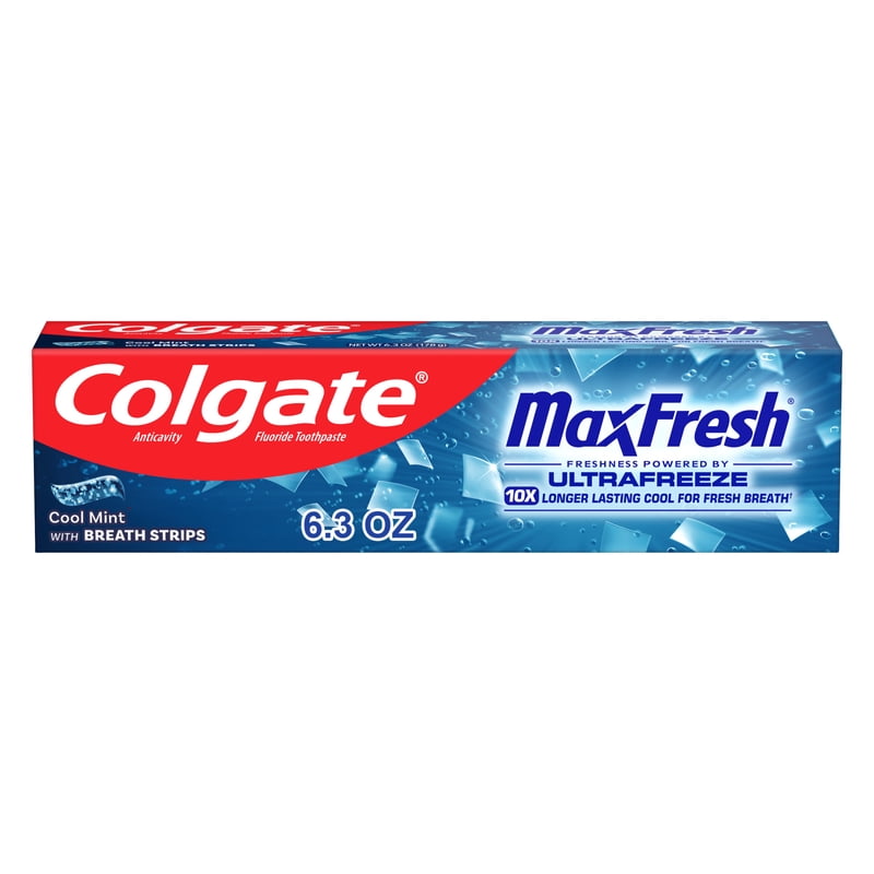 Variation of THIS listing: Colgate Max Fresh Whitening Toothpaste with Breath Strips Cool Mint 6.3 Oz