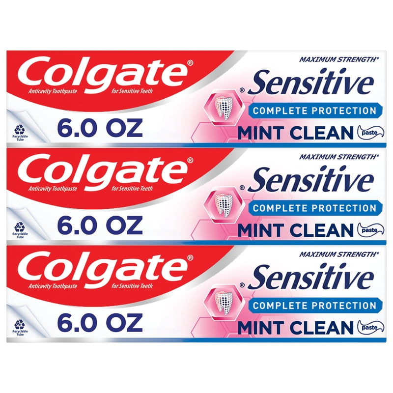 Sensitive Complete Protection Toothpaste - Mint Flavor, 6 oz Tubes, 3 Pack