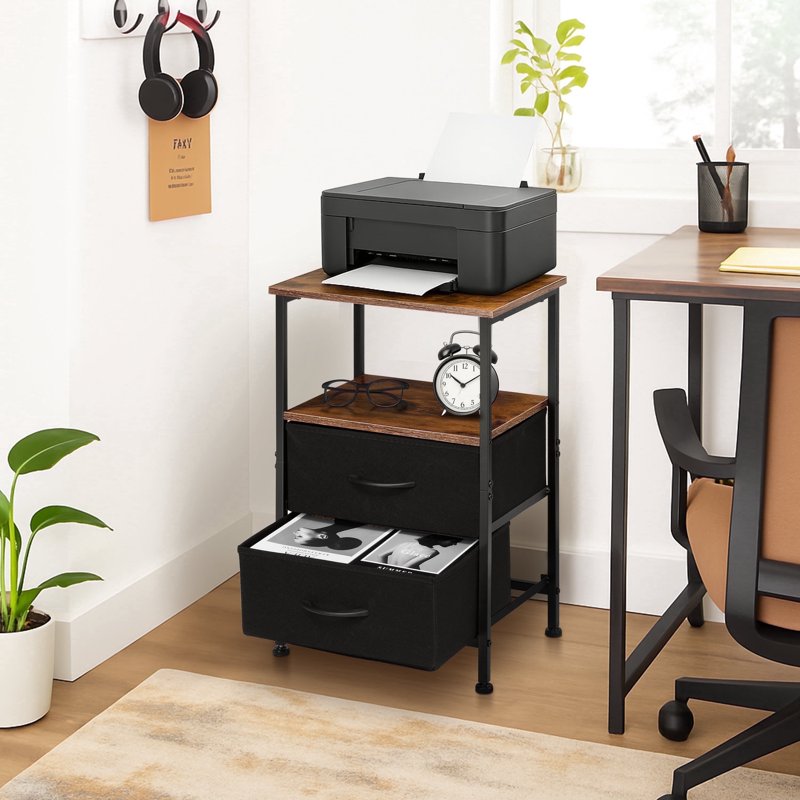 Modern Wood File Cabinet with Drawers for Home Office and Under Desk Storage