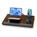 Lap Desk with Dual Cushion Ledge & Mouse Pad - 21.6in Portable Computer Stand, Brown (Variation: Brown)